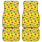 Retro Lollipop Print Front and Back Car Floor Mats