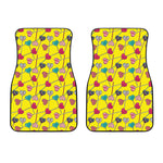 Retro Lollipop Print Front Car Floor Mats