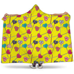 Retro Lollipop Print Hooded Blanket