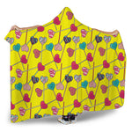 Retro Lollipop Print Hooded Blanket