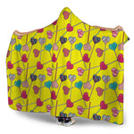 Retro Lollipop Print Hooded Blanket