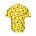 Retro Lollipop Print Men's Baseball Jersey