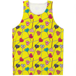 Retro Lollipop Print Men's Tank Top