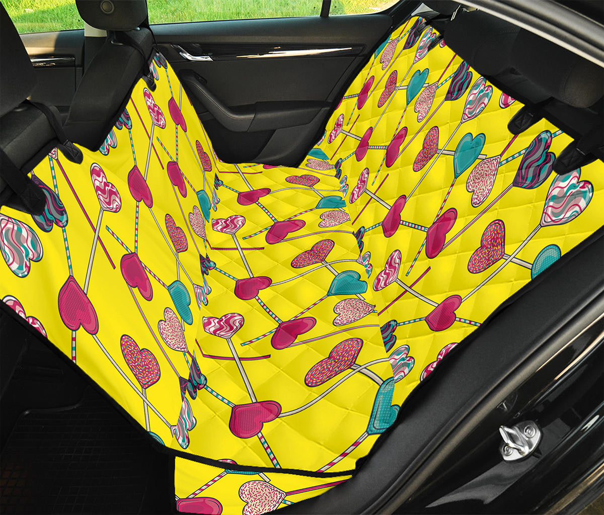 Retro Lollipop Print Pet Car Back Seat Cover