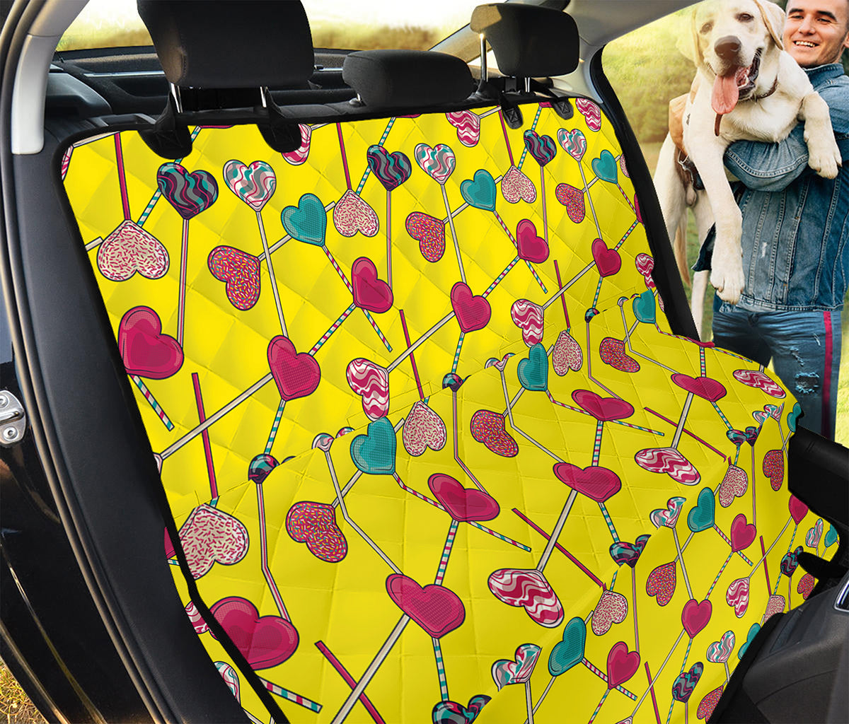Retro Lollipop Print Pet Car Back Seat Cover