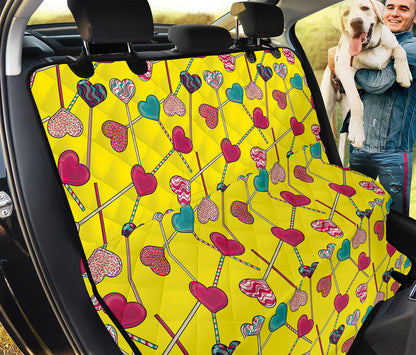 Retro Lollipop Print Pet Car Back Seat Cover