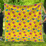 Retro Lollipop Print Quilt