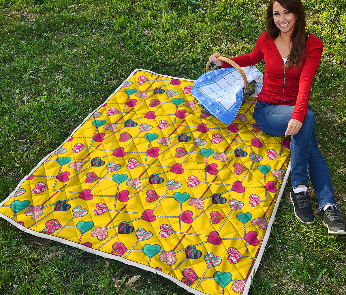 Retro Lollipop Print Quilt
