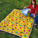 Retro Lollipop Print Quilt