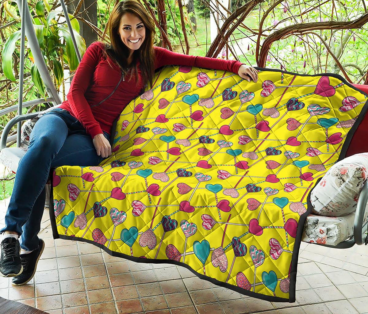 Retro Lollipop Print Quilt