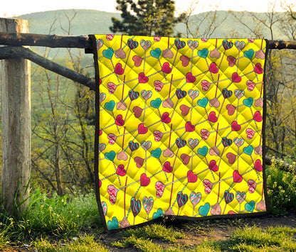 Retro Lollipop Print Quilt
