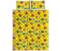 Retro Lollipop Print Quilt Bed Set
