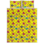 Retro Lollipop Print Quilt Bed Set