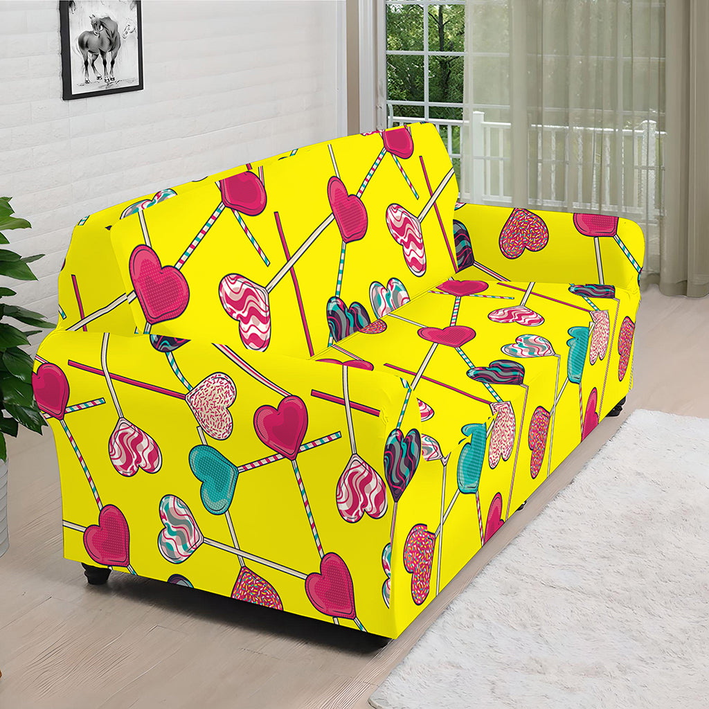 Retro Lollipop Print Sofa Cover