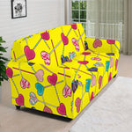 Retro Lollipop Print Sofa Cover