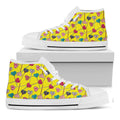 Retro Lollipop Print White High Top Sneakers