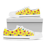 Retro Lollipop Print White Low Top Shoes
