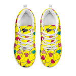 Retro Lollipop Print White Sneakers