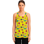 Retro Lollipop Print Women's Racerback Tank Top