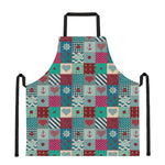 Retro Nautical Patchwork Pattern Print Apron