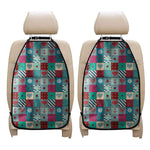 Retro Nautical Patchwork Pattern Print Car Seat Organizers