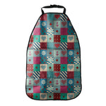 Retro Nautical Patchwork Pattern Print Car Seat Organizers