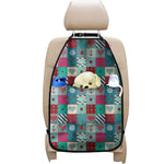 Retro Nautical Patchwork Pattern Print Car Seat Organizers
