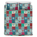 Retro Nautical Patchwork Pattern Print Duvet Cover Bedding Set