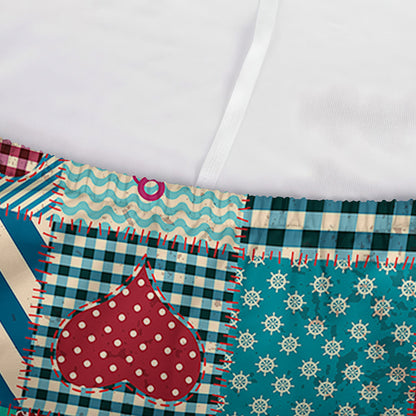 Retro Nautical Patchwork Pattern Print Sofa Cover