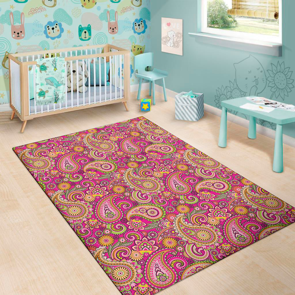 Retro Paisley Pattern Print Area Rug