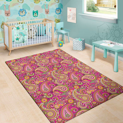 Retro Paisley Pattern Print Area Rug