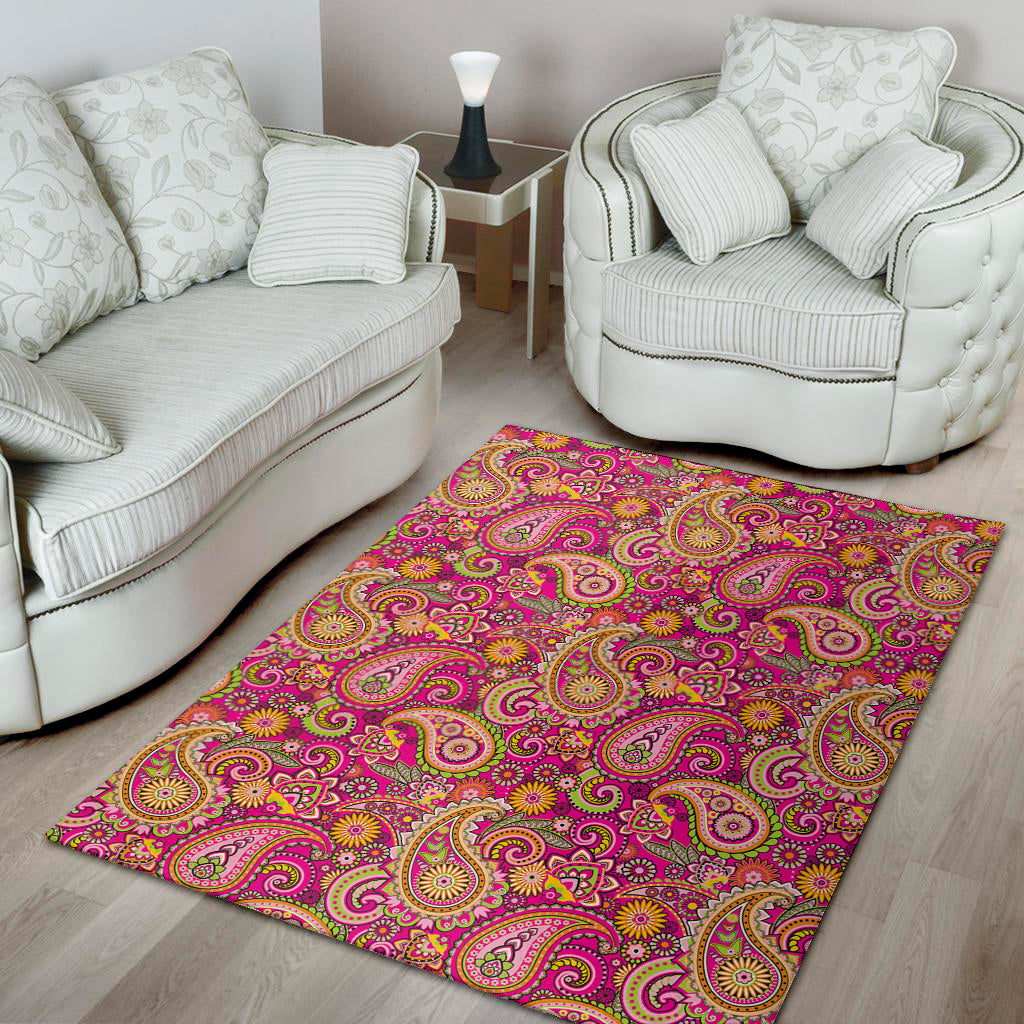 Retro Paisley Pattern Print Area Rug