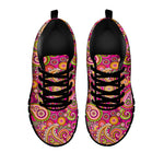 Retro Paisley Pattern Print Black Sneakers