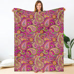 Retro Paisley Pattern Print Blanket