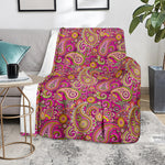Retro Paisley Pattern Print Blanket
