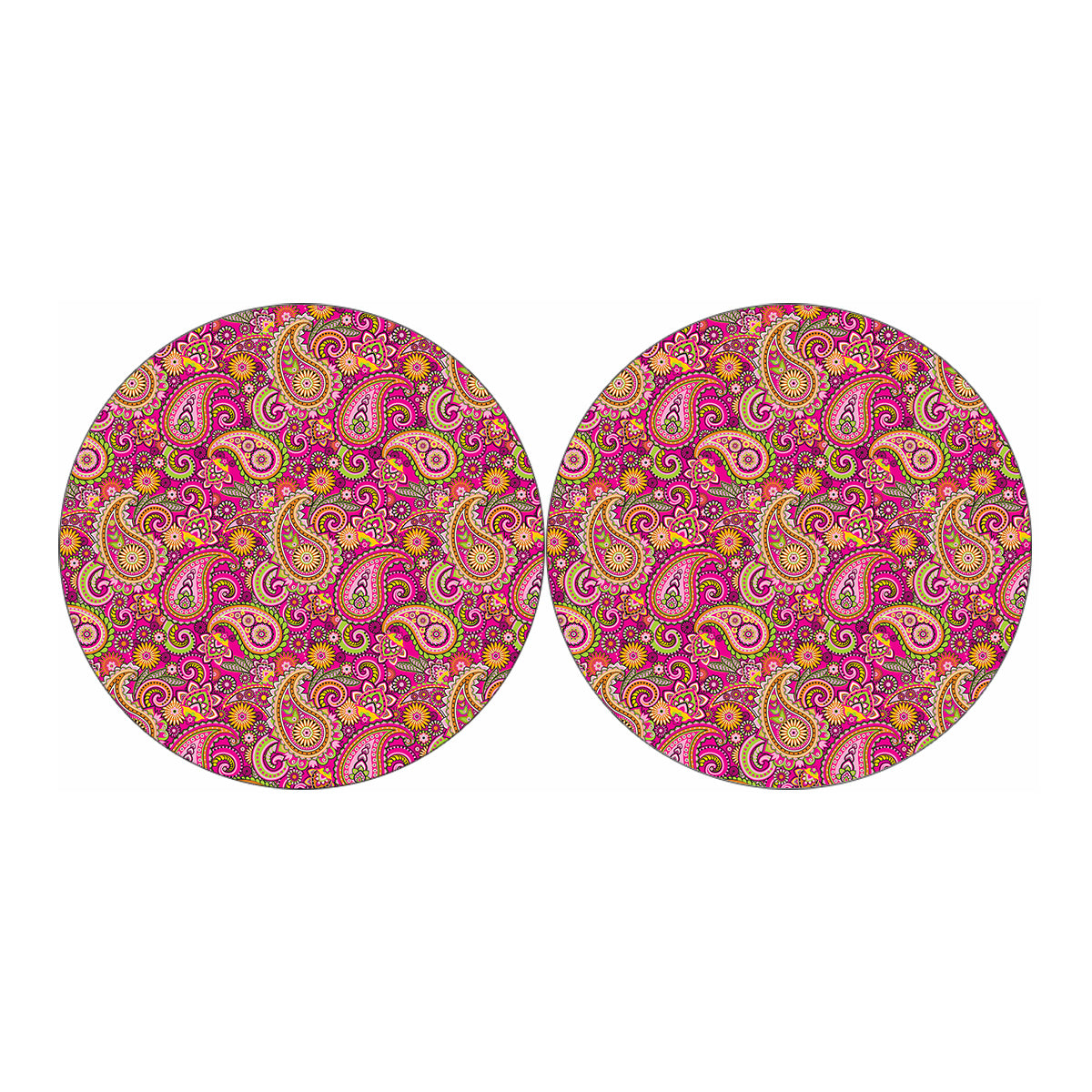 Retro Paisley Pattern Print Car Coasters