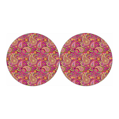 Retro Paisley Pattern Print Car Coasters