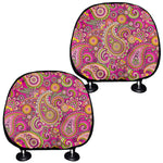 Retro Paisley Pattern Print Car Headrest Covers