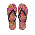 Retro Paisley Pattern Print Flip Flops