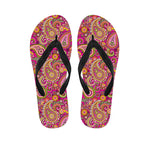 Retro Paisley Pattern Print Flip Flops