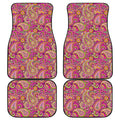 Retro Paisley Pattern Print Front and Back Car Floor Mats