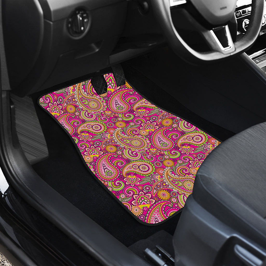 Retro Paisley Pattern Print Front Car Floor Mats
