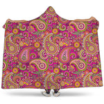 Retro Paisley Pattern Print Hooded Blanket
