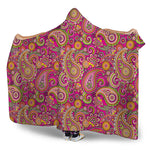 Retro Paisley Pattern Print Hooded Blanket