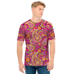 Retro Paisley Pattern Print Men's T-Shirt