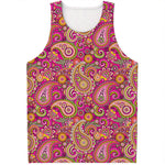 Retro Paisley Pattern Print Men's Tank Top