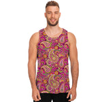 Retro Paisley Pattern Print Men's Tank Top