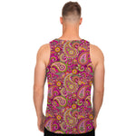 Retro Paisley Pattern Print Men's Tank Top