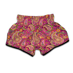 Retro Paisley Pattern Print Muay Thai Boxing Shorts