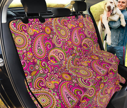Retro Paisley Pattern Print Pet Car Back Seat Cover